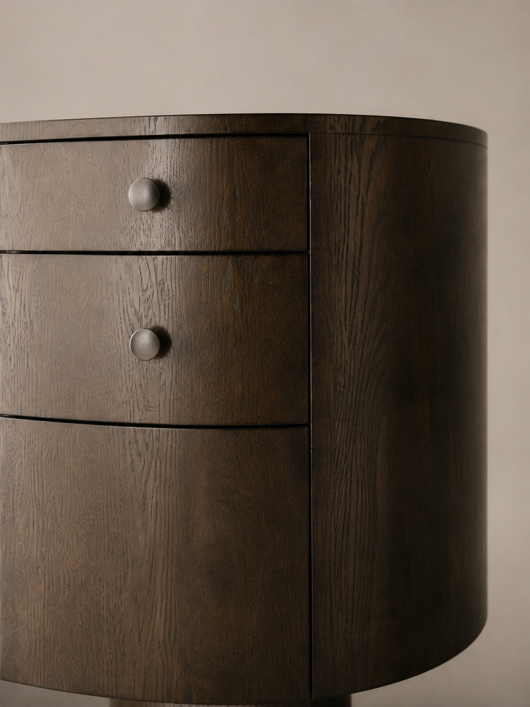 Bureau Coulisse en chêne — vue de face