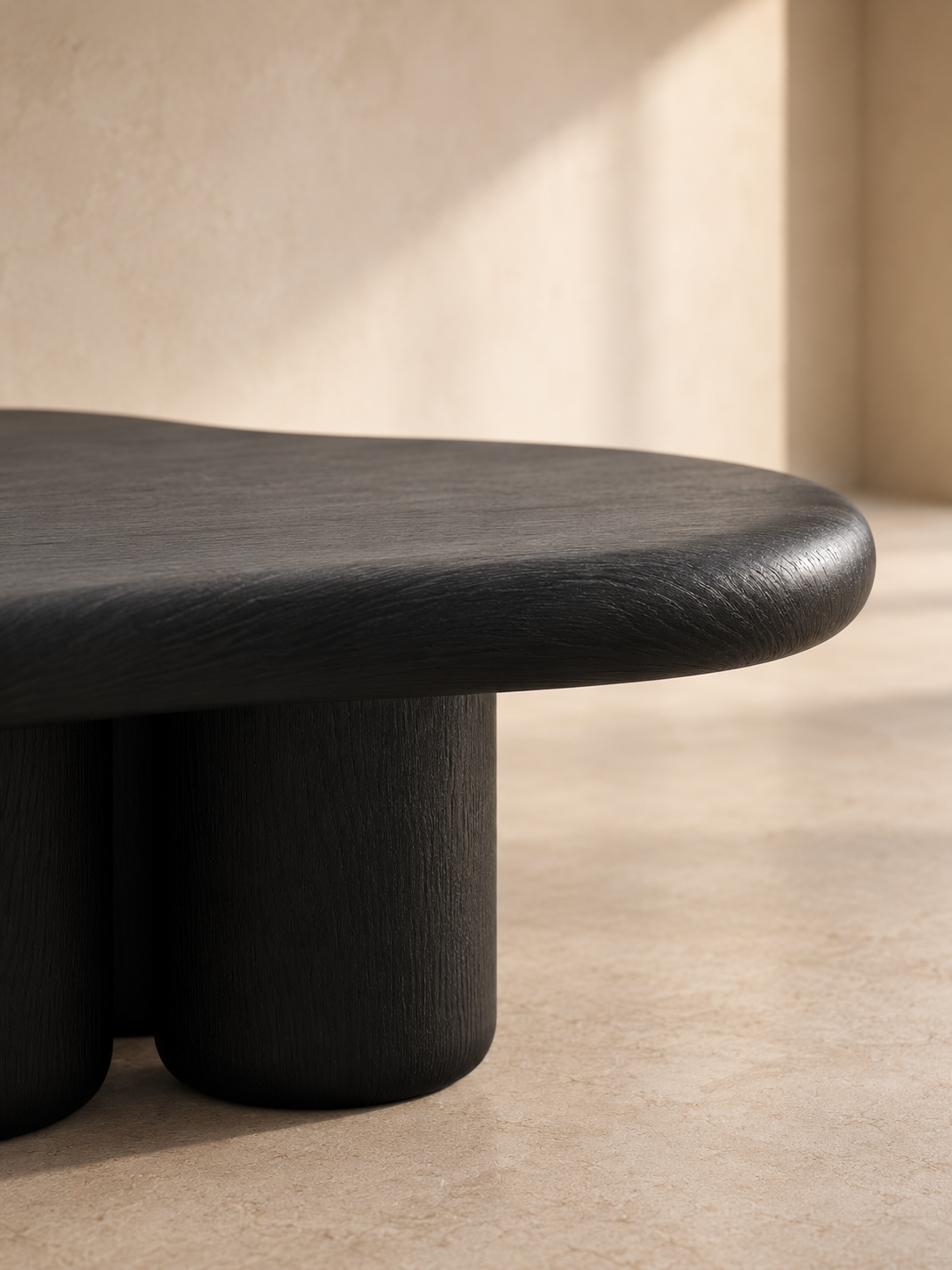 Encre — table basse KONTRAST, détail de finition