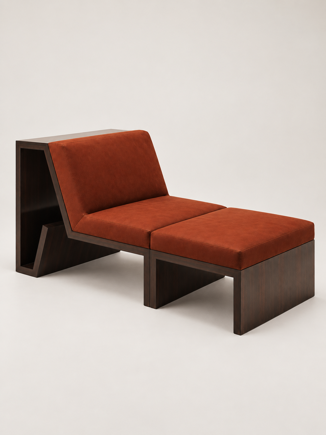 Liaison — fauteuil avec repose-pieds accolé