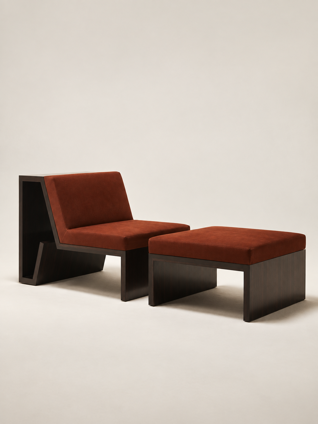 Liaison — fauteuil avec repose-pieds accolé
