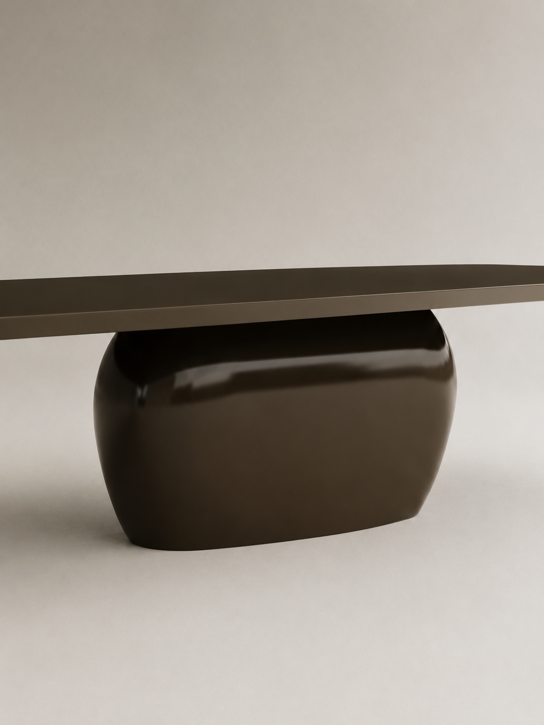 Nacre Noire — table à manger KONTRAST, vue entière