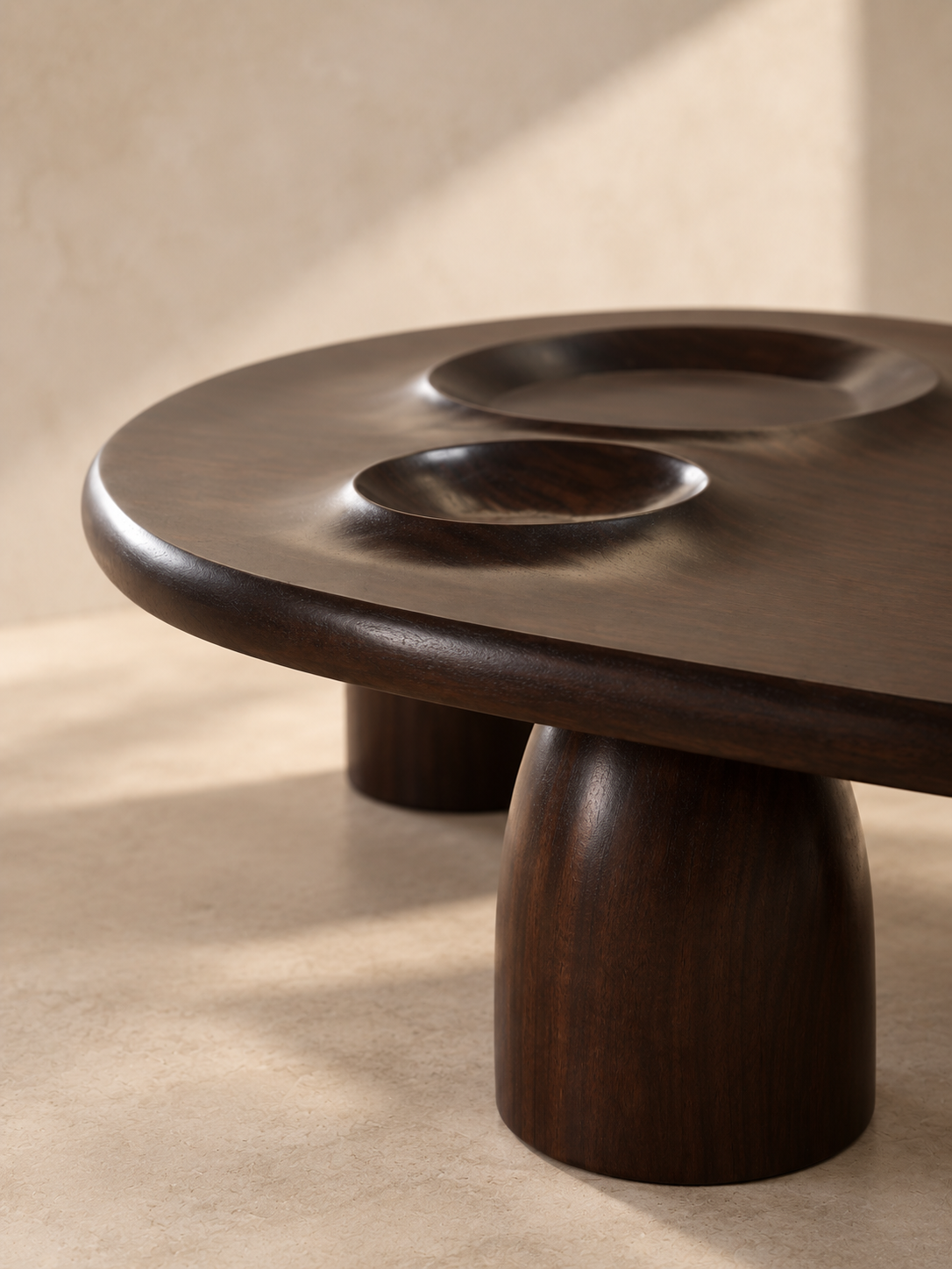 Sélène — table basse KONTRAST, détail de finition