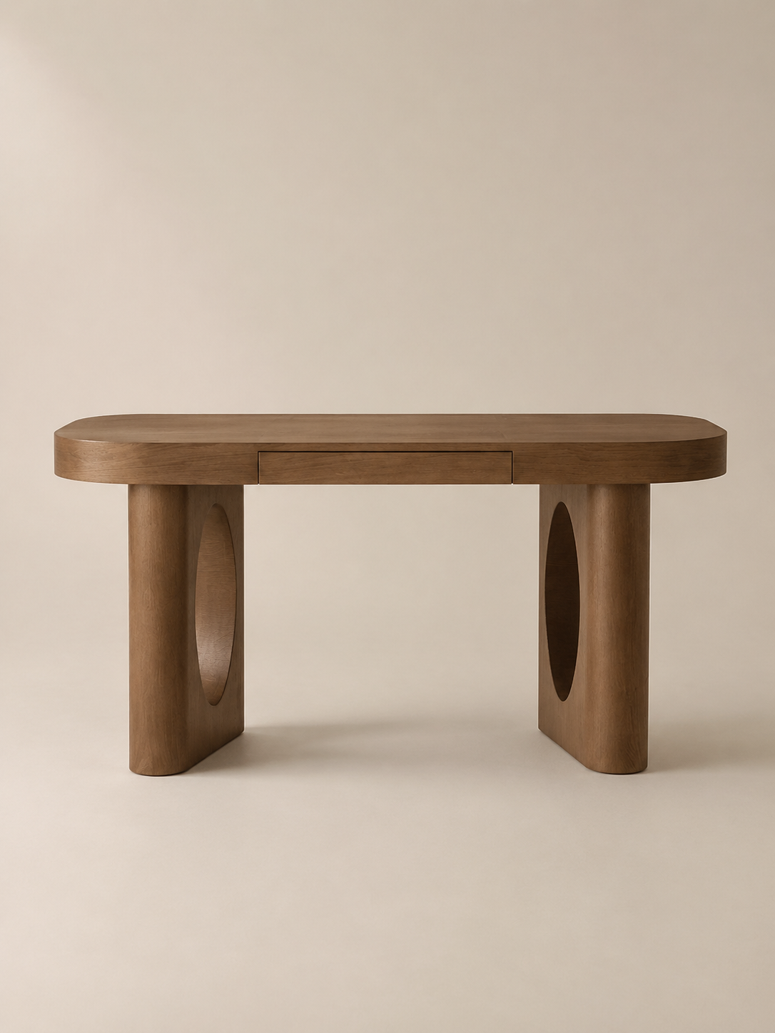 Bureau Oculus en chêne — vue de face