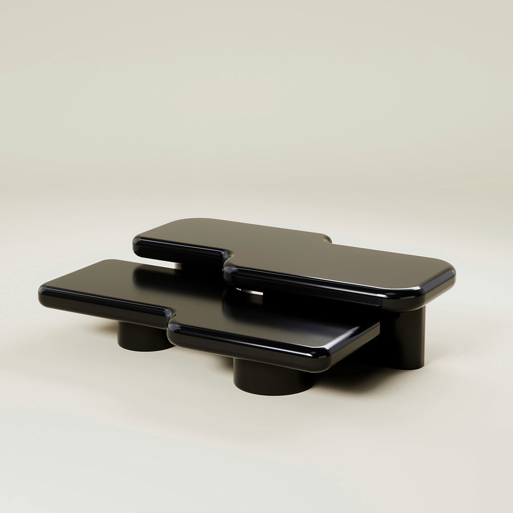 Reflet, duo de tables basses laquées